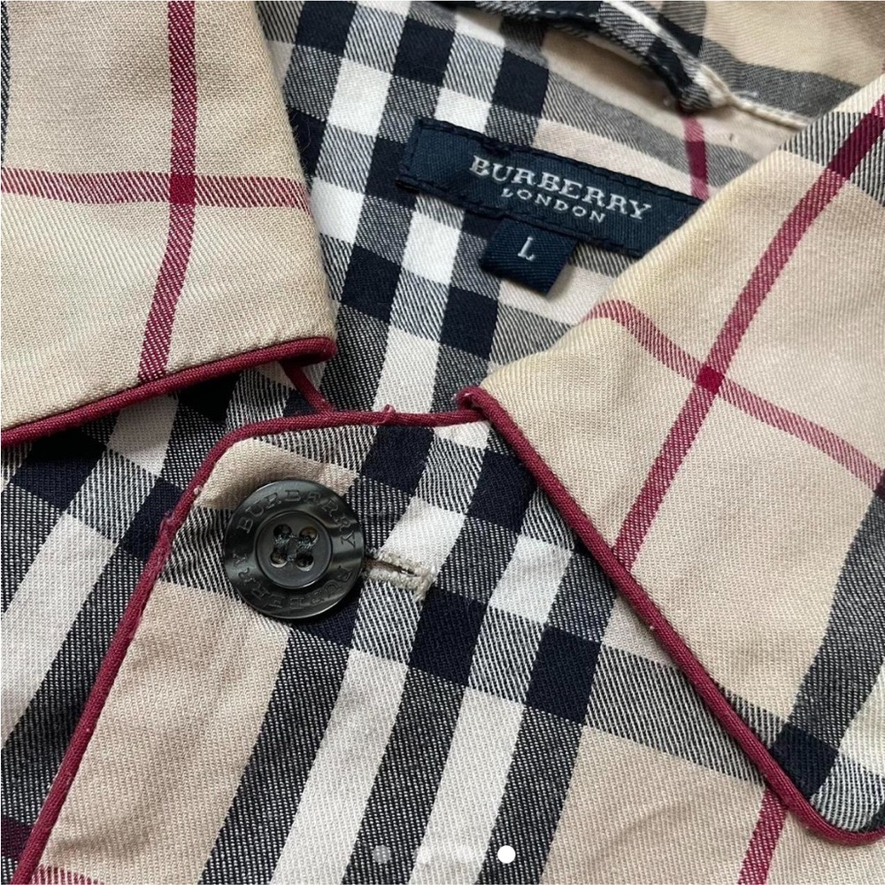 Burberry London Nova Check Pyjamas Lounge Wear Matching Set Vintage Y2K - Picture 4 of 4